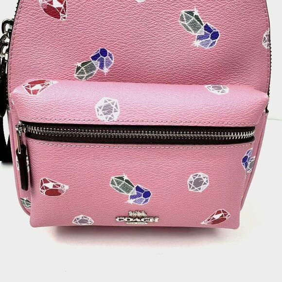 Coach Disney X Coach Mini Charlie Backpack With Snow White IN Tulip Multi F72817 - Picture 6 of 12